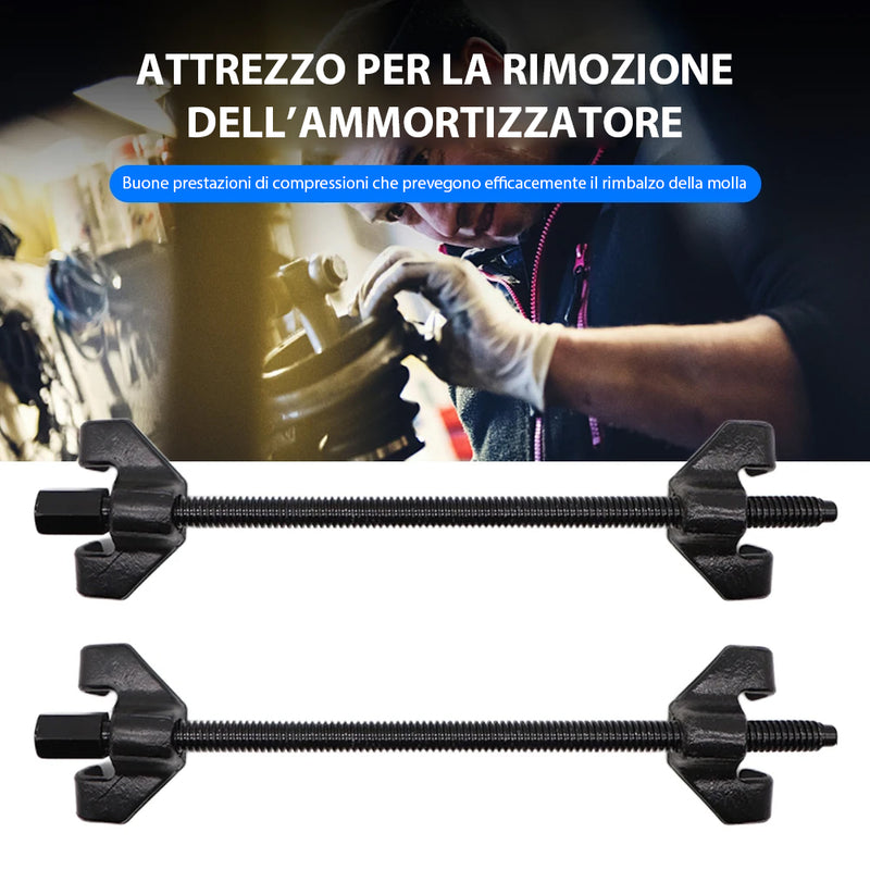 Attrezzi per Montaggio e Smontaggio Ammortizzatori per Auto Moto 38 cm in Acciaio Nero-4