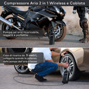 Mini Compressore Wireless Gonfiatore a Batteria per Auto e Bici Moto-4