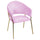 Chaise rembourrée 61x61xh82 cm en tissu velours Rotterdam rose