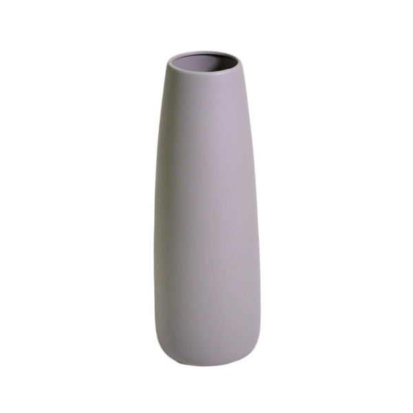 Vase en céramique arrondi gris tourterelle cm Ø16xh44,5 sconto