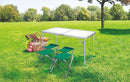 Tavolo Pieghevole da Giardino con 4 Sedie 120x60 cm Soriani Pic-wick Bianco-9