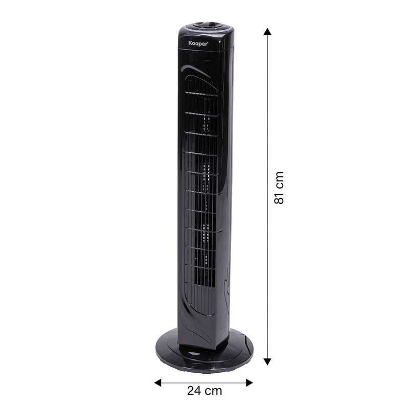 Ventilatore a Torre da Pavimento H81 cm 45W Kooper ArticFresh Nero-7