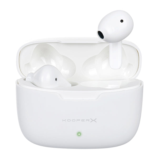 Kooper White Casque sans fil avec étui de chargement acquista