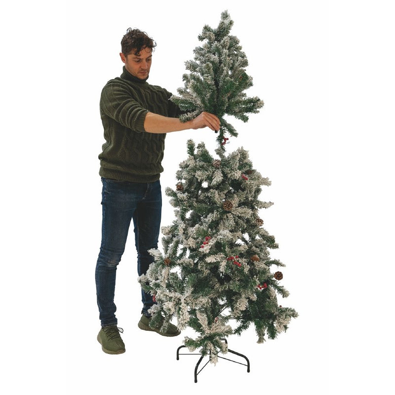 Albero di Natale Artificiale H180 cm 500 Rami Sestriere Verde-5