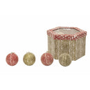 Set 14 Palle di Natale Ø7,5 cm in Polyfoam con Box Oro e Rosso-1