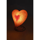 Lampada Cuore 15x5x15 cm con Led Rossa-3