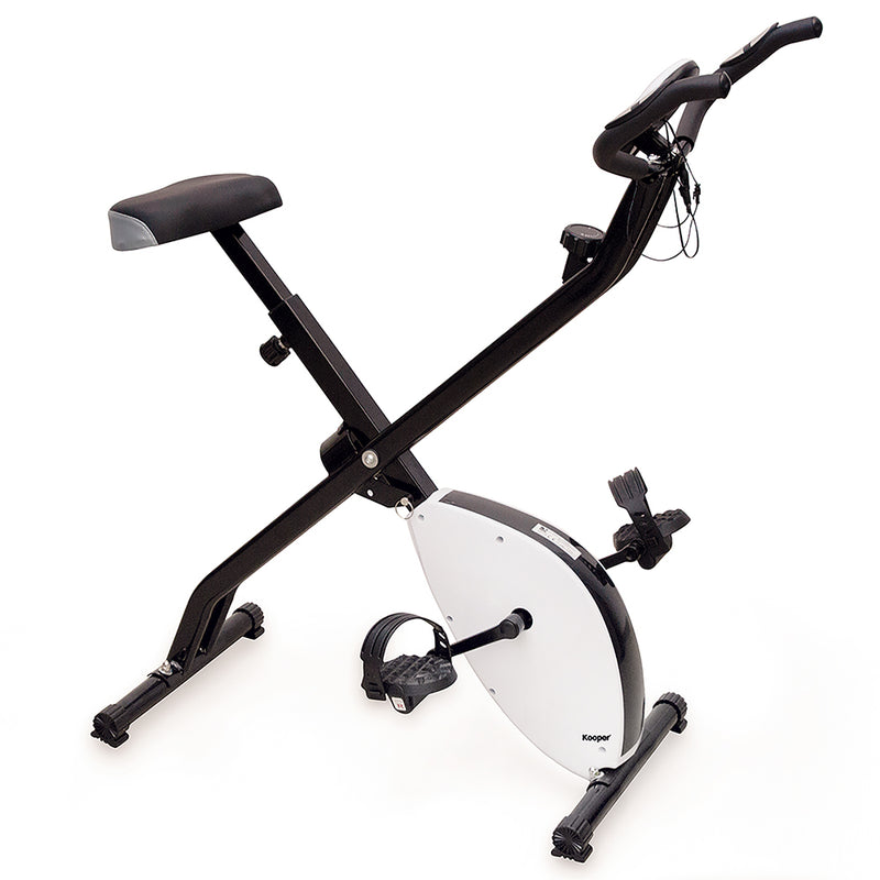 Cyclette Magnetica Pieghevole con Display Kooper  Nero e Bianco-1