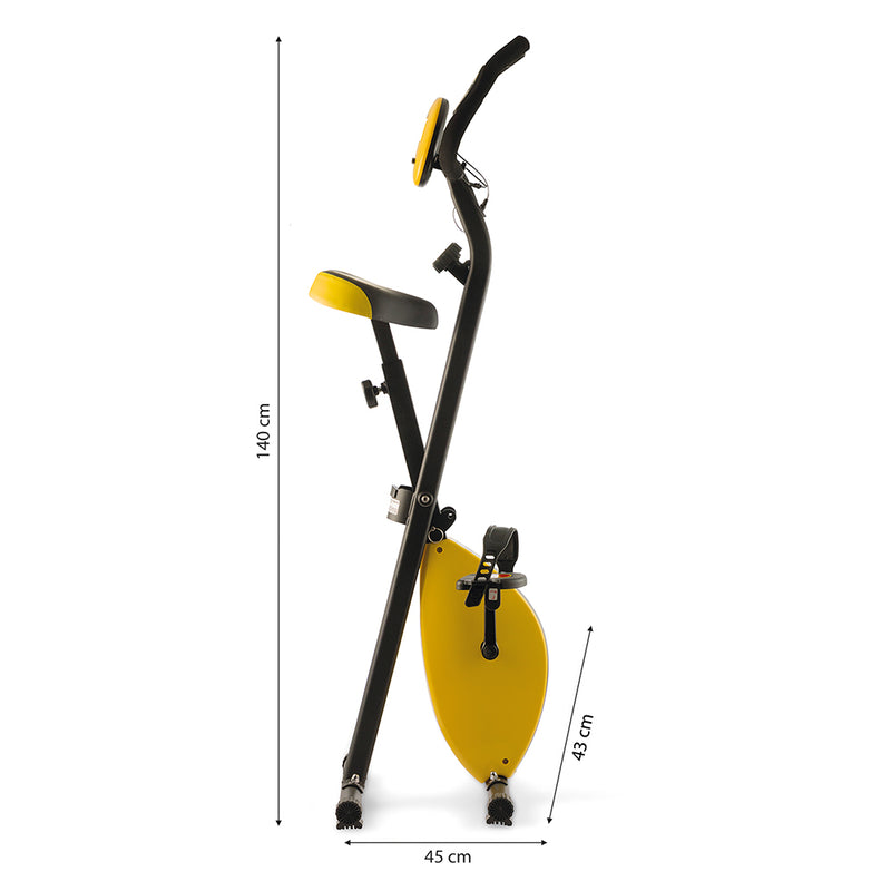 Cyclette Magnetica Pieghevole con Display Kooper  Nero e Giallo-10