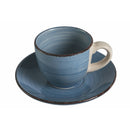 Set 6 Tazzine da Caffè con Piattino Ø6,8x5,6 cm in Gres VdE Tivoli 1996 Baita Acqua-6