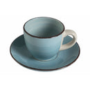 Set 6 Tazzine da Caffè con Piattino Ø6,8x5,6 cm in Gres VdE Tivoli 1996 Baita Acqua-7