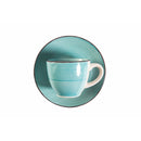 Set 6 Tazzine da Caffè con Piattino Ø6,8x5,6 cm in Gres VdE Tivoli 1996 Baita Acqua-9