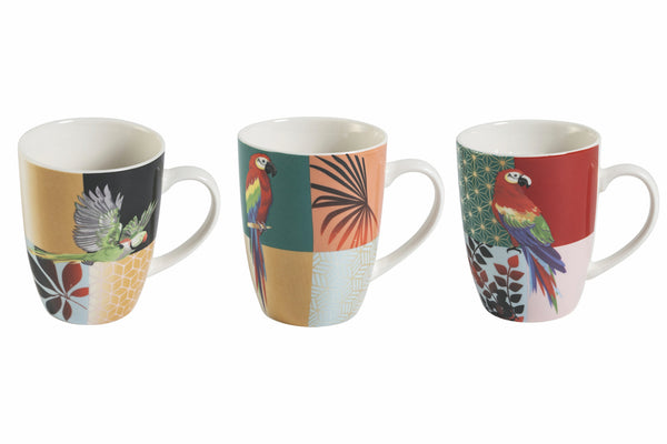 prezzo Set de 3 Tasses Porcelaine 360 ​​ml VdE Tivoli 1996 Parrot Groove