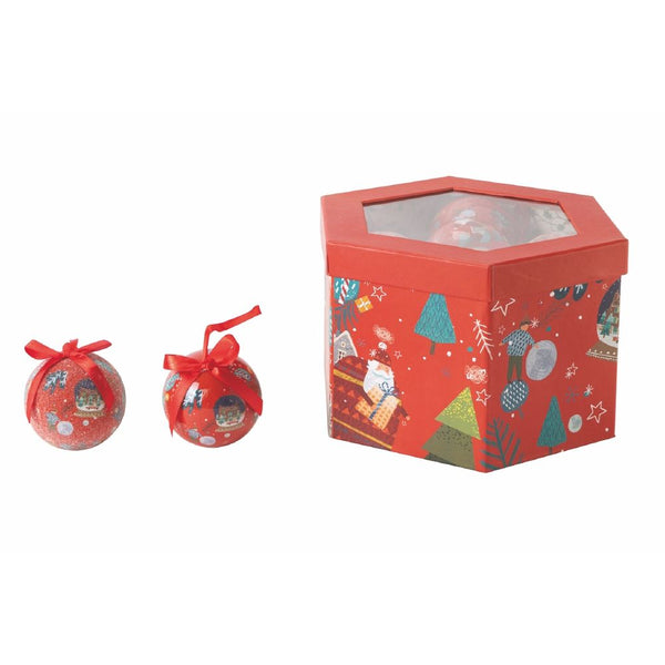 Set de 14 Boules de Noël Ø7,5 cm en Polyfoam avec Boite Naif Rouge prezzo