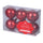 Set de 6 Boules de Noël Ø6 cm en Plastique Rouge