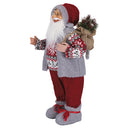 Pupazzo Babbo Natale H62 cm in Stoffa Rosso-4