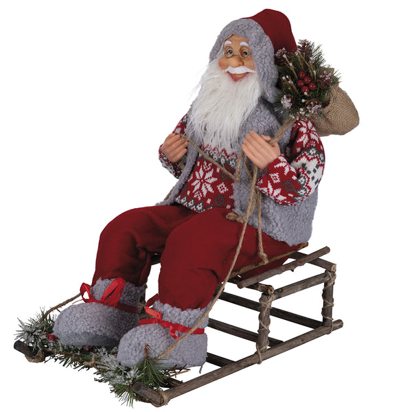 Marionnette Père Noël H50 cm en Tissu Rouge online