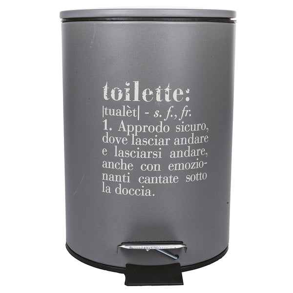 acquista Poubelle "Toilette" 3 Litres Ø17x23,5 cm en Plastique VdE Tivoli 1996 Gris