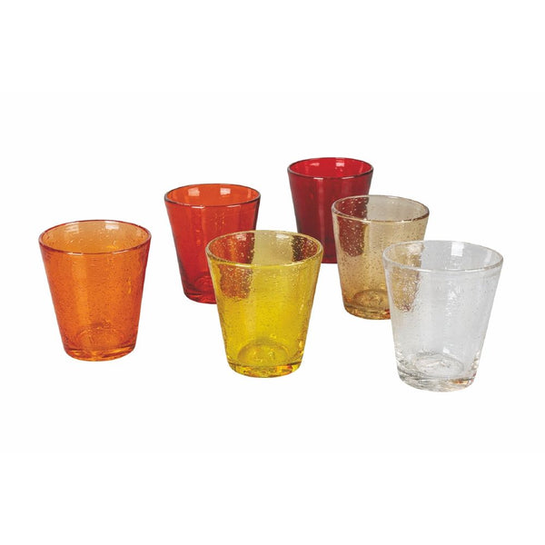 acquista Ensemble de 6 verres à eau Cancun Sunset en verre rouge Villa d'Este Home Tivoli