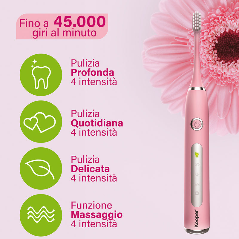 Spazzolino Sonico Elettrico Ricaricabile Kooper Identity Rosa-7