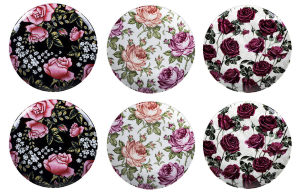 Set de 6 assiettes plates Ø26,5x3 cm en porcelaine et grès VdE Tivoli 1996 Rose Baroque prezzo