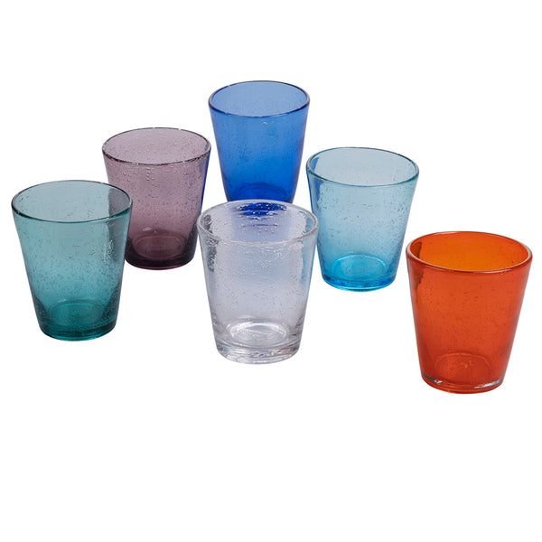 online Set 6 Verres à Eau Infinito Cancun en Verre Villa d'Este Home Tivoli 6 Couleurs Différentes