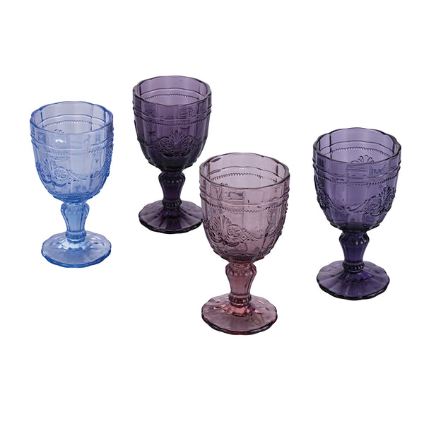 Coffret de 4 verres Syrah Provence en verre violet VdE Tivoli 1996 sconto