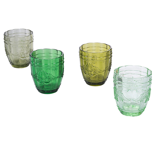 Ensemble de 4 verres à eau Syrah Verdure en verre vert Villa d'Este Home Tivoli sconto