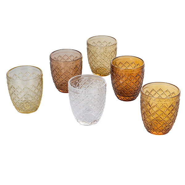 Lot de 6 verres à eau en chocolat Castle en verre brun Villa d'Este Home Tivoli acquista