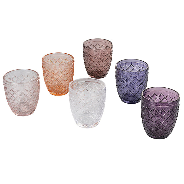 Lot de 6 Verres à Eau Château Provence en Verre Violet Villa d'Este Home Tivoli sconto