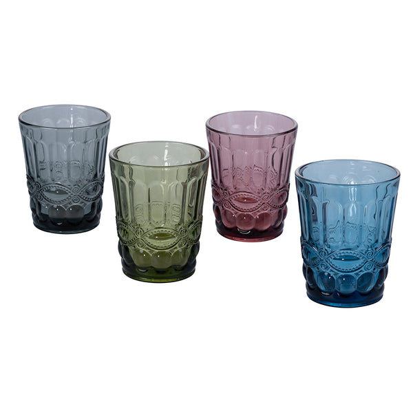 Set 4 Verres Acqua Nobilis en Verre Villa d'Este Home Tivoli 4 Couleurs Différentes sconto