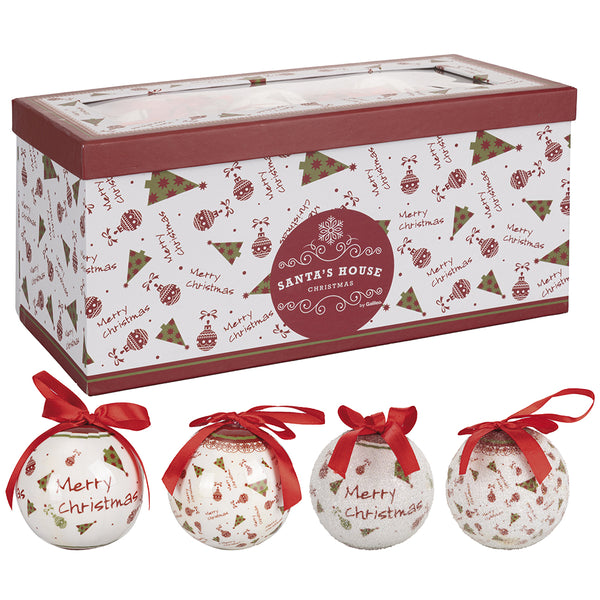 Set de 14 Boules de Noël Ø7,5 cm en Polyfoam avec Boîte Blanche acquista