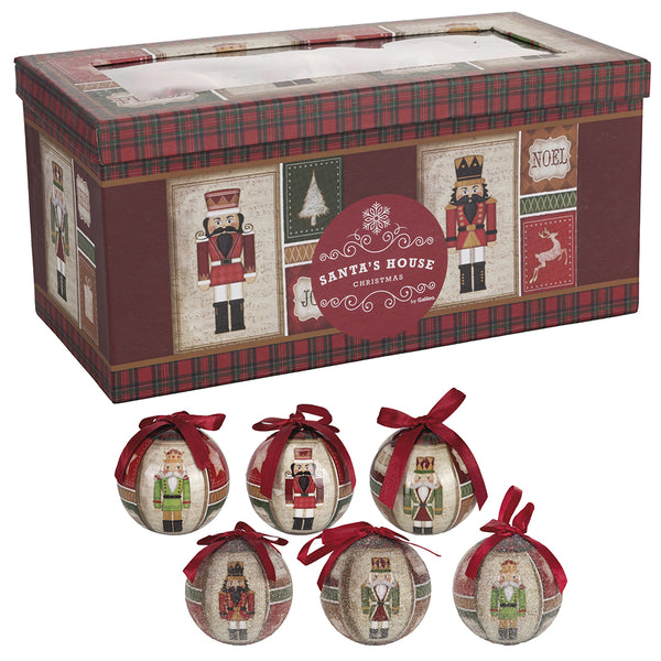 Set de 14 Boules de Noël Ø7,5 cm en Polyfoam avec Casse-Noisette Box prezzo