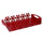 Plateau rectangulaire en métal rouge flocon de neige cm 41x20xh6,5