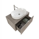 Mobile Bagno Sospeso 80 cm Lavabo e Specchio Bonussi Orione Grigio Effetto Cemento-3