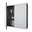 Mobile Bagno Sospeso 120 cm Doppio Lavabo e Specchio Bonussi Fenice Grigio-4