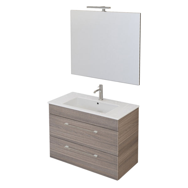 online Meuble de Salle de Bain Suspendu 80 cm Lavabo et Miroir Bonussi Tucano Olmo