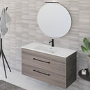 Mobile Bagno Sospeso 100 cm Lavabo e Specchio Bonussi Tucano Olmo e Lava-2