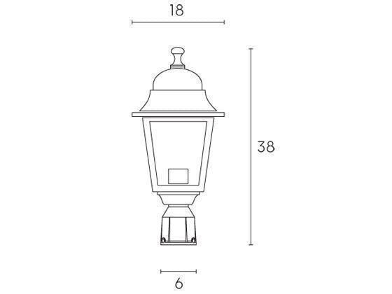 Lampada Testa Palo da Giardino E27 60W in Alluminio Sovil Bianco e Argento-2