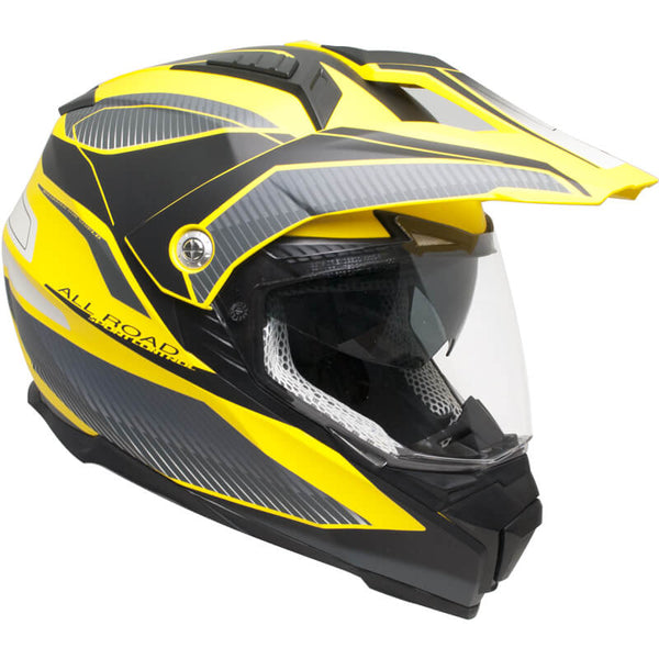 Casque Intégral pour Moto Cross avec Visière CGM Forward 606G Jaune Mat sconto