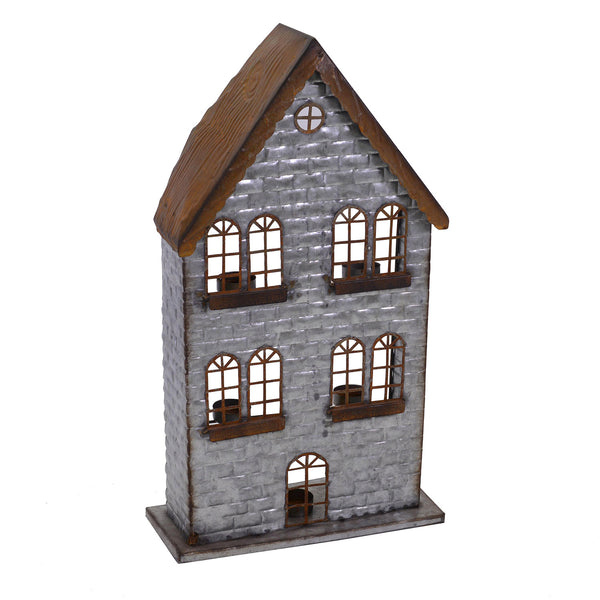 sconto Bougeoir maison en métal 5p cm 30x12xh53