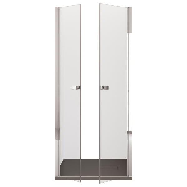 Porte de Douche 2 Portes Saloon en Cristal Transparent 6mm H195 Bonussi Mia Différentes Tailles online