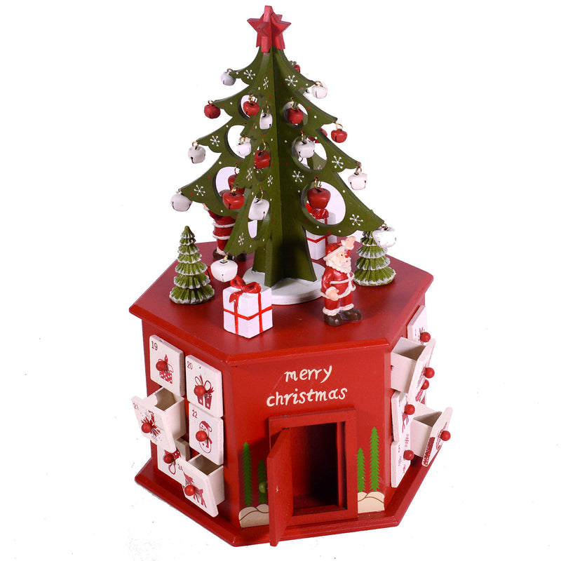 Calendario dell'Avvento in Legno albero cm 20,5x23,5xh37-2