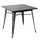 Table New Bristol 80x80xh76 cm en fer gris galvanisé