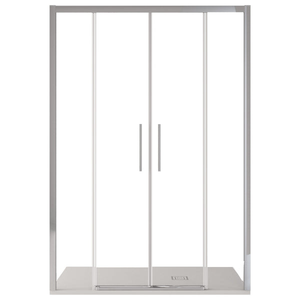 prezzo Porte de Douche 2 Portes Coulissantes en Cristal Transparent 6mm H195 Bonussi Vivian Différentes Tailles