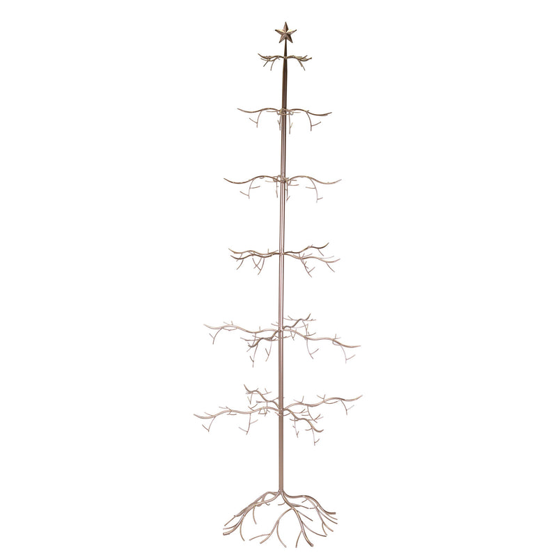 Albero Espositore di Natale in Metallo rame cm 73x73xh200-1