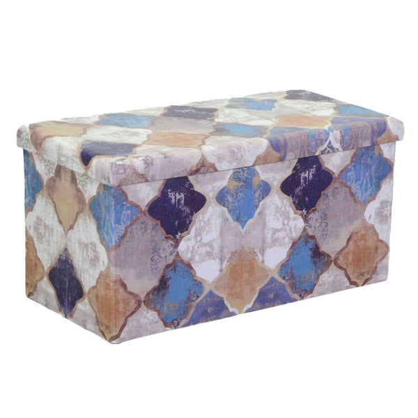 Malle pliante rectangulaire 76x38xh38 cm en simili cuir multicolore online