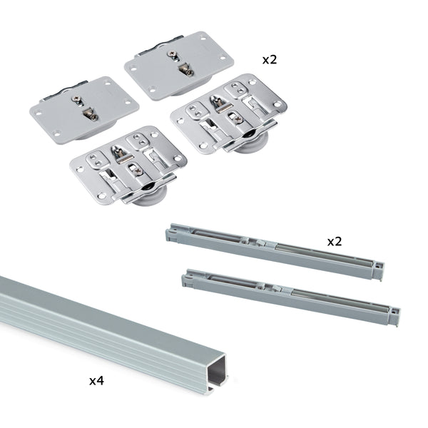 Flow System en Kit pour Armoire H2 Emuca Portes Coulissantes en Bois acquista