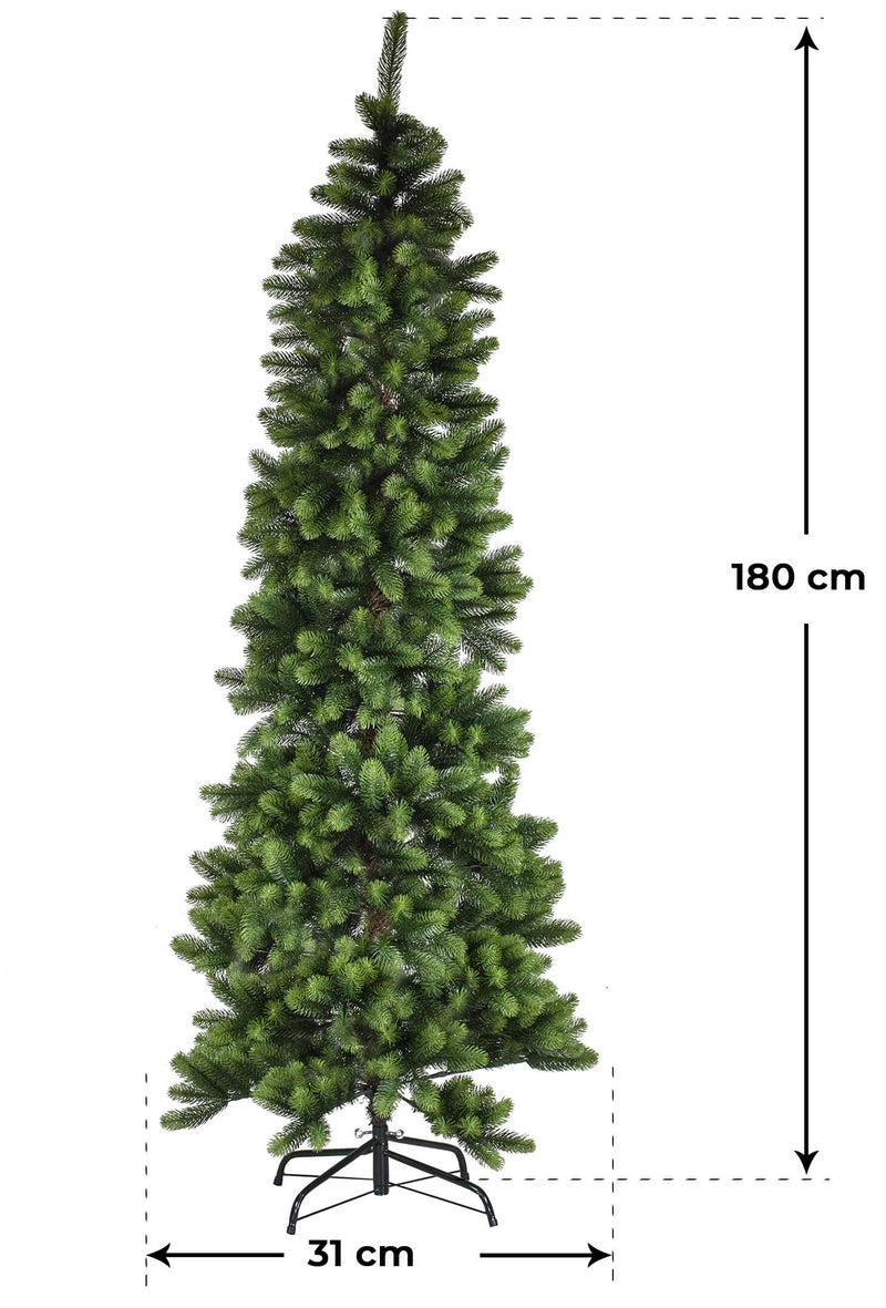 Albero di Natale Artificiale 180 cm 524 Rami Adami Monte Amiata Verde-5