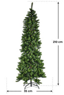 Albero di Natale Artificiale 210 cm 752 Rami Monte Amiata Slim Verde-5