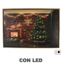 Quadro in Legno con Led albero di Natale rettangolare cm 63x43x3,3-1